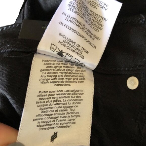 Silver Jeans Infinite Fit High Rise Straight Leg Jeans Sz Small Black Denim NWT - Picture 13 of 13